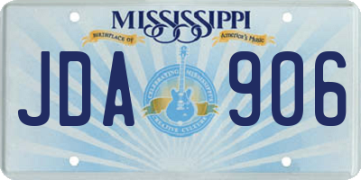 MS license plate JDA906