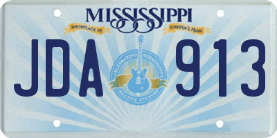 MS license plate JDA913