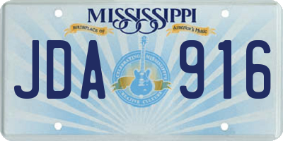 MS license plate JDA916