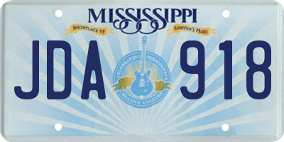 MS license plate JDA918