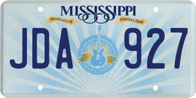 MS license plate JDA927