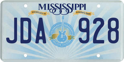 MS license plate JDA928