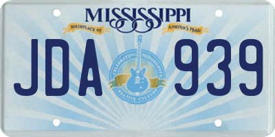 MS license plate JDA939