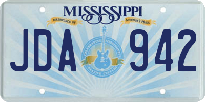 MS license plate JDA942