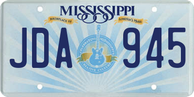 MS license plate JDA945