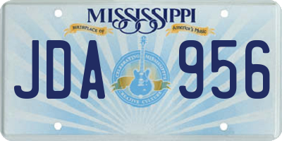 MS license plate JDA956