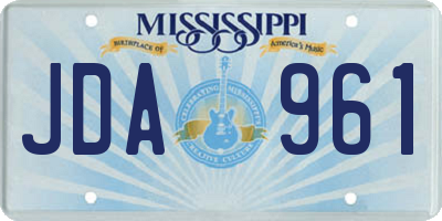 MS license plate JDA961