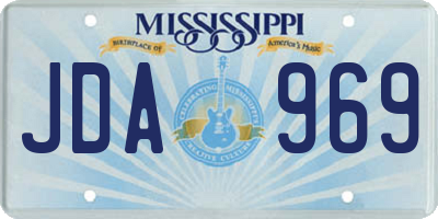 MS license plate JDA969