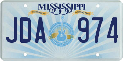MS license plate JDA974