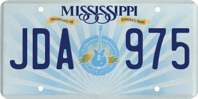 MS license plate JDA975