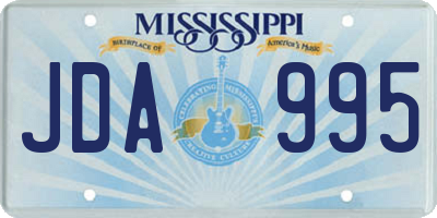 MS license plate JDA995