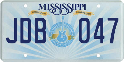 MS license plate JDB047
