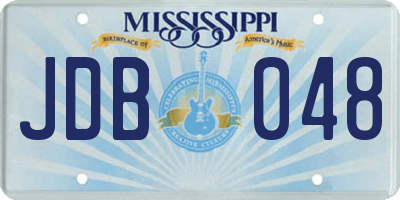 MS license plate JDB048