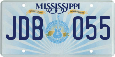 MS license plate JDB055