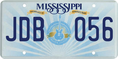 MS license plate JDB056