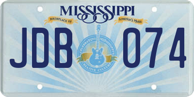 MS license plate JDB074