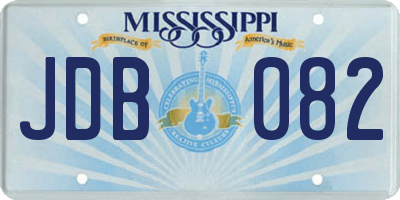 MS license plate JDB082