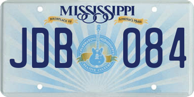 MS license plate JDB084
