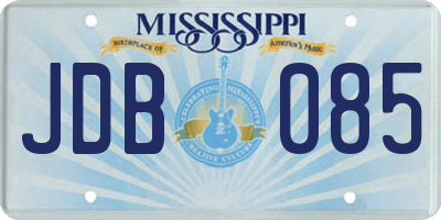 MS license plate JDB085