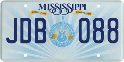 MS license plate JDB088