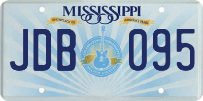 MS license plate JDB095