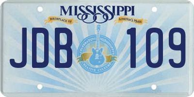MS license plate JDB109