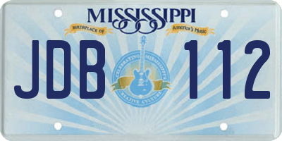 MS license plate JDB112