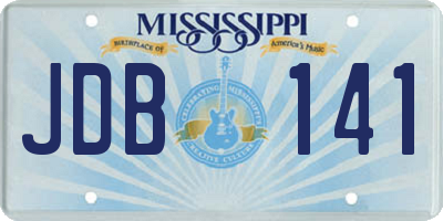 MS license plate JDB141