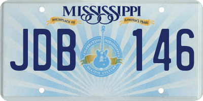 MS license plate JDB146