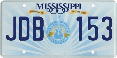 MS license plate JDB153