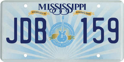 MS license plate JDB159