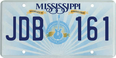 MS license plate JDB161