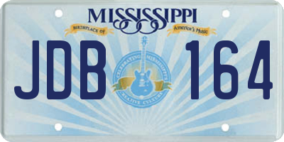 MS license plate JDB164