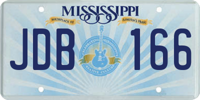 MS license plate JDB166