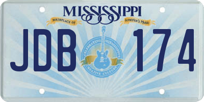 MS license plate JDB174