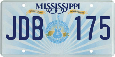 MS license plate JDB175