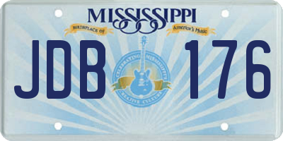 MS license plate JDB176
