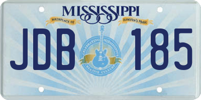 MS license plate JDB185