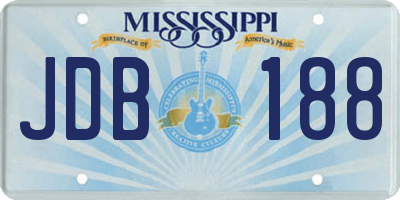 MS license plate JDB188