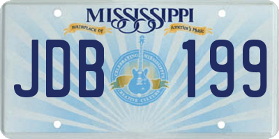 MS license plate JDB199