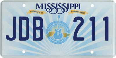 MS license plate JDB211