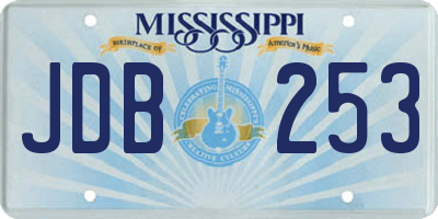 MS license plate JDB253