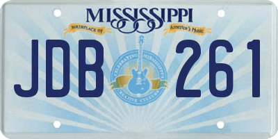 MS license plate JDB261