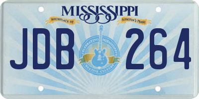 MS license plate JDB264