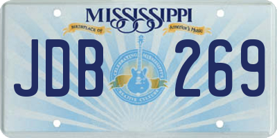 MS license plate JDB269