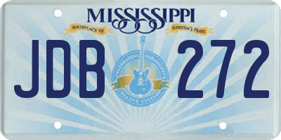 MS license plate JDB272