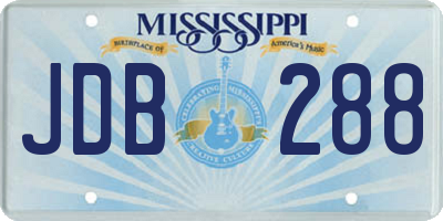 MS license plate JDB288