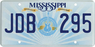 MS license plate JDB295