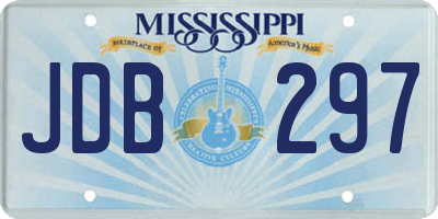 MS license plate JDB297