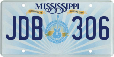MS license plate JDB306